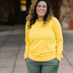 Rustic Yellow Crew Neck Sweater